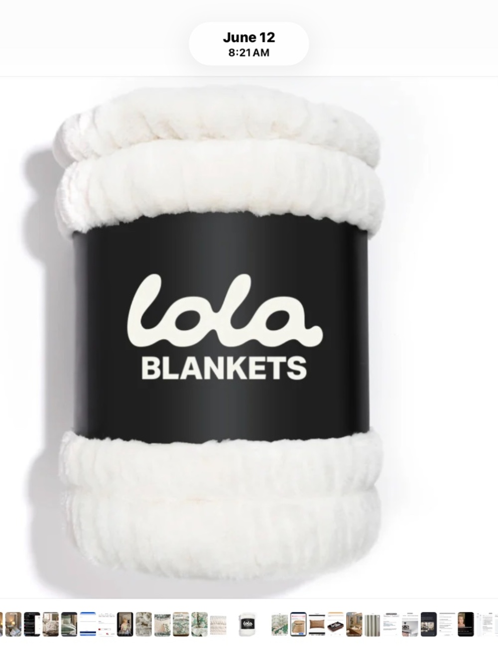 ✨ LIKE NEW Lola XL Luxe Blanket - Color: Creamy Cloud (80" x 90") NWOT